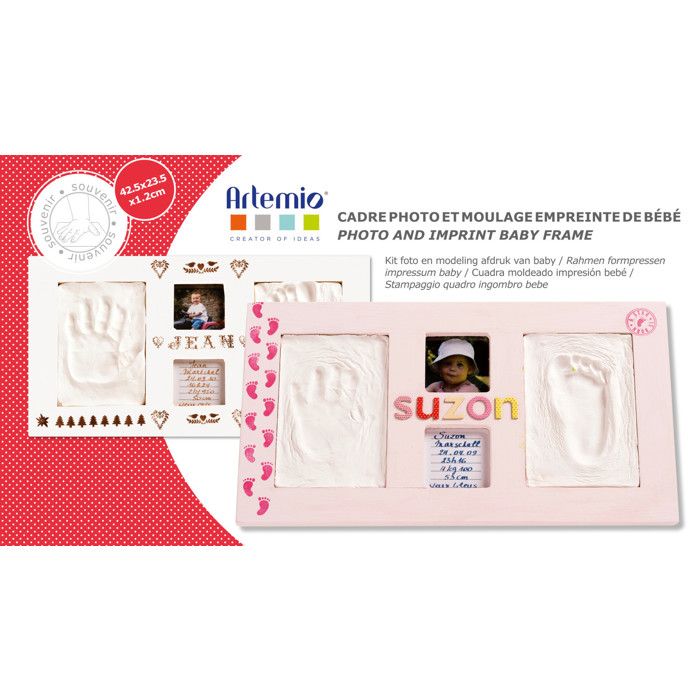 ARTEMIO Kit Moulage Empreinte de Bébé Cadre Photo