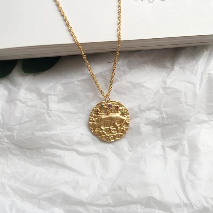 Zodiac Collier Pendentif Signe Du Zodiaque Collier_Argent7