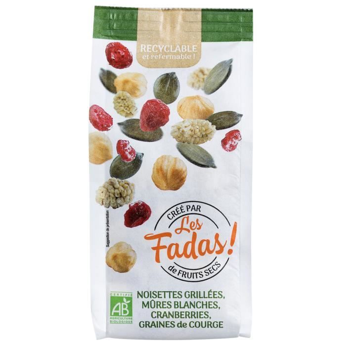 Mix La Régalade Bio en sachet de 145g Les Fadas de Fruits Secs