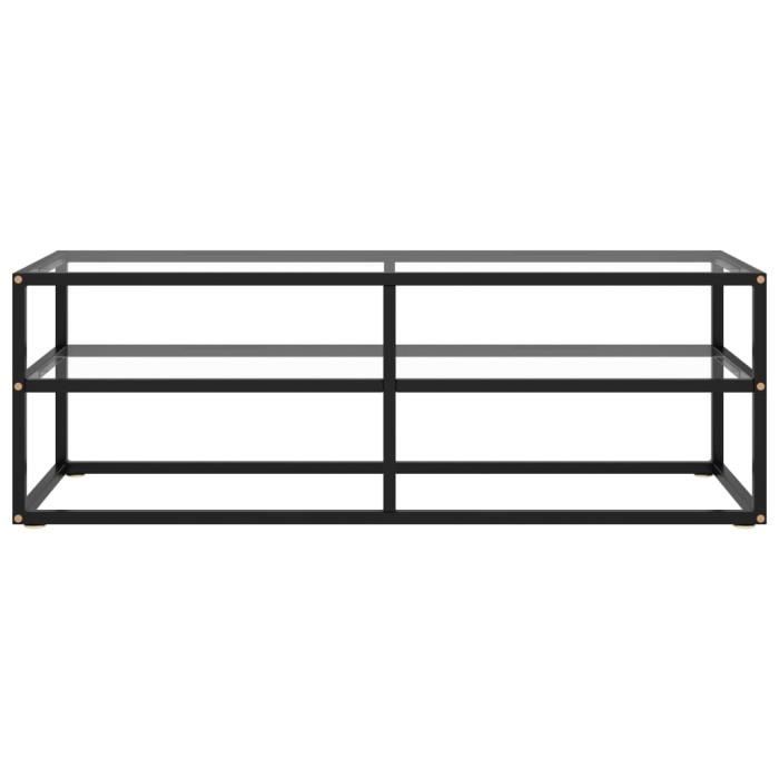 Elégant - Meuble HI-FI Meuble TV Haut de gamme - Banc TV noir avec verre trempé 120x40x40 cm @613094