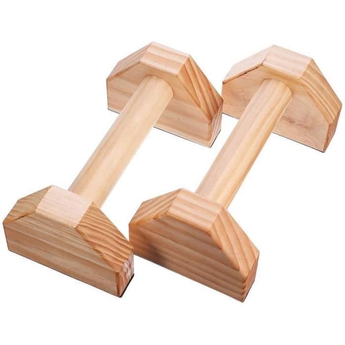 barre pour traction -1 paire Parallettes gymnastique Calisthenics barre de support en bois Fitne...- Modèle: Beige - ZOAMFWZDA08662