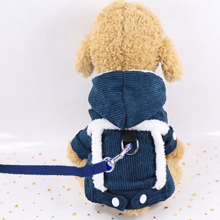 Manteau Blouson,Vêtements d'hiver en velours côtelé pour animaux de compagnie vêtements pour chiens avec Interface de - Type G-S