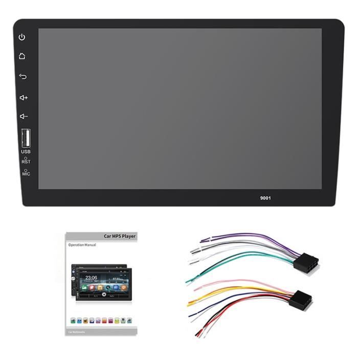 2 Din autoradio 9 pouces pleine presse miroir lien voiture lecteur stéréo voiture lecteur multimédia Mp5 Bluetooth Usb - Type Black
