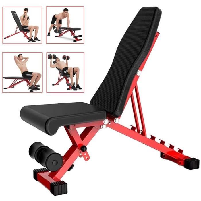 BANC DE MUSCULATION Banc de Musculation Pliable Banc Dhaltegraveres Pliant Multifonctionnel Workout Bench Sit Up Home Gym Eacu428