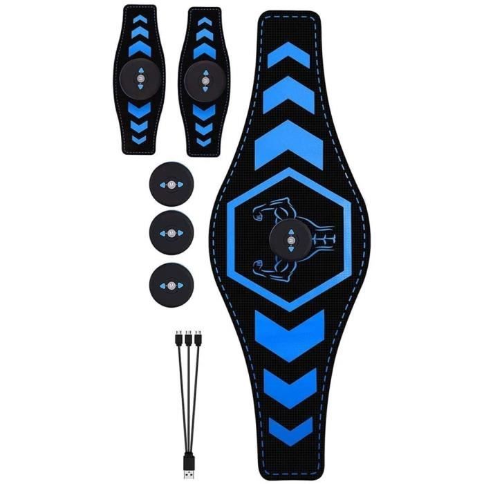 CEINTURE ABDOMINALE YYDM Ceinture De Stimulation Musculaire Abdominale ABS Stimulateur Musculaire Eacutelectrique Brucircler Les2075