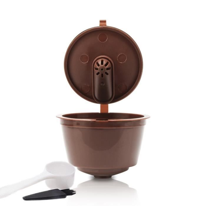 Café Filtres,Capsules de Nescafe Dolce Gusto, 3 pièces, filtres à café, paniers rechargeables, en acier inoxydable, - Type brown