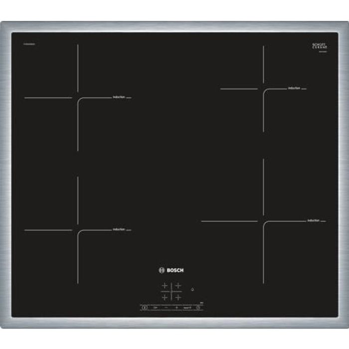Bosch Serie 4 PUE645BB1E, Intégré, Plaque avec zone à induction, Céramique, Noir, 2200 W, 14,5 cm