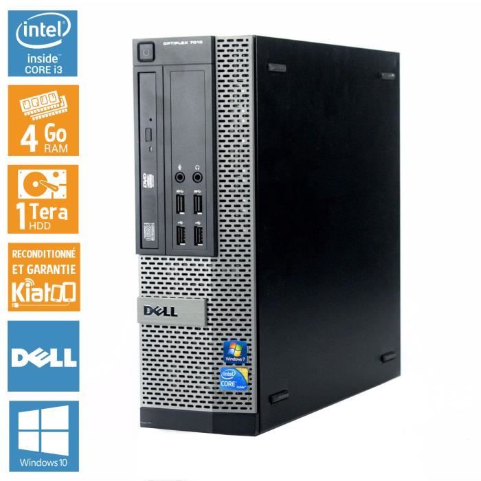 Pc bureau DELL OPTIPLEX 390 intel core i3 4 go ram 1 to disque dur ,ordinateur de bureau reconditionné w10
