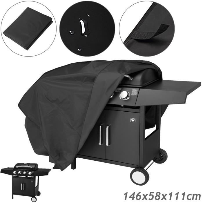 Bâche de protection housse résistante 146x58x111cm pour barbecue à gaz Grill