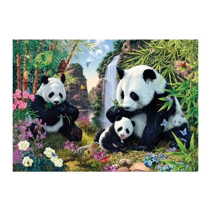 Puzzle secret 1000 pièces : Les pandas Coloris Unique