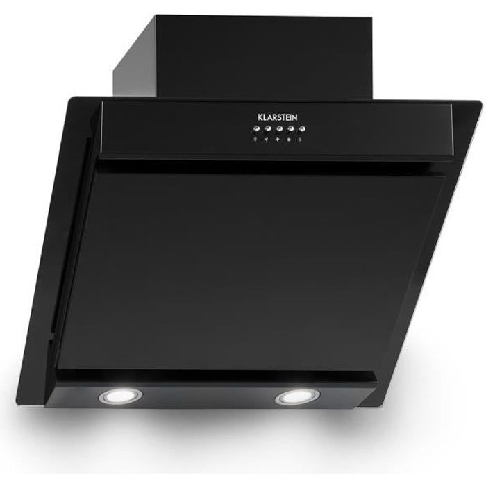 Klarstein Zola 60 Hotte aspirante tête libre 60cm - Moteur 190W - 610 m³-h - Classe B - Noire
