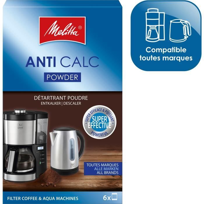 MELITTA Détartrant en poudre ANTI CALC pour cafetières