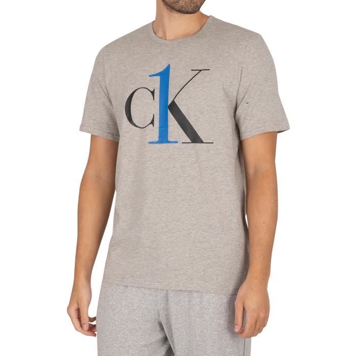 Calvin Klein Pour des hommes Lounge CK One T-shirt graphique, Gris
