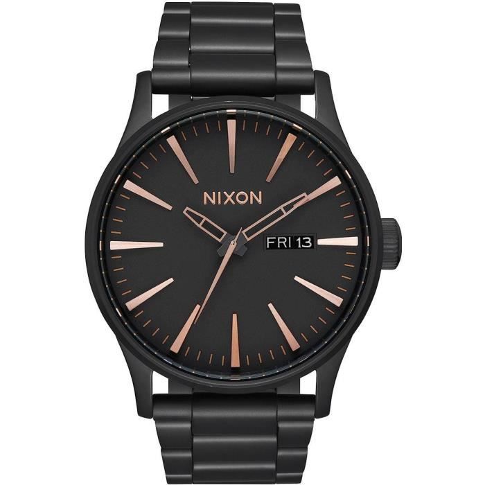 Nixon Sentry SS A356-957 Montre-Bracelet pour hommes Point Culminant de Design