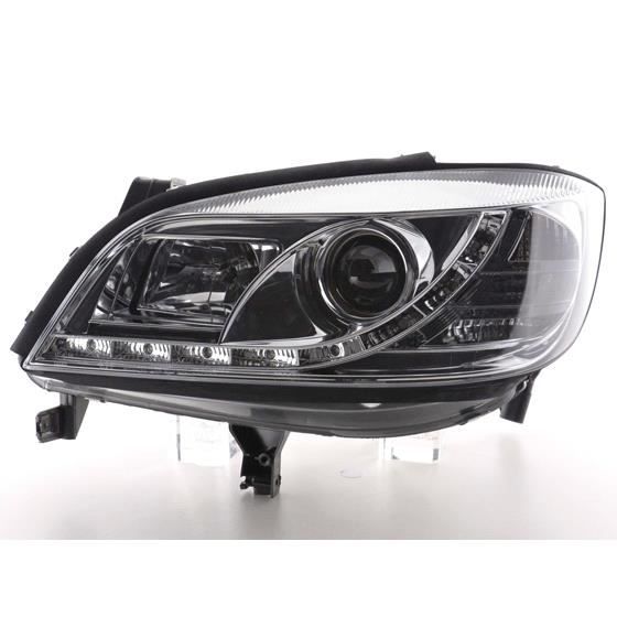 Phares Daylight set pour Opel/Vauxhall Zafira (type A) année 99-04 chrome