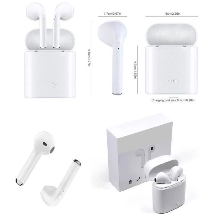 Ecouteur sans fil + kit pieton + micro ozzzo blanc pour Xiaomi Redmi 9T