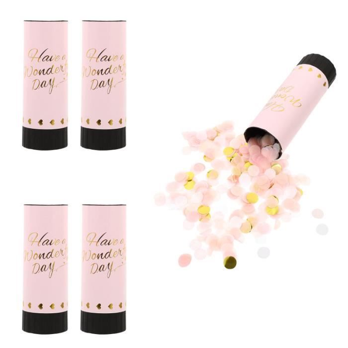 5pcs Spring Confetti Cannon Air Compressé Streamer de Mariage (11cm) torche luminaire d'exterieur