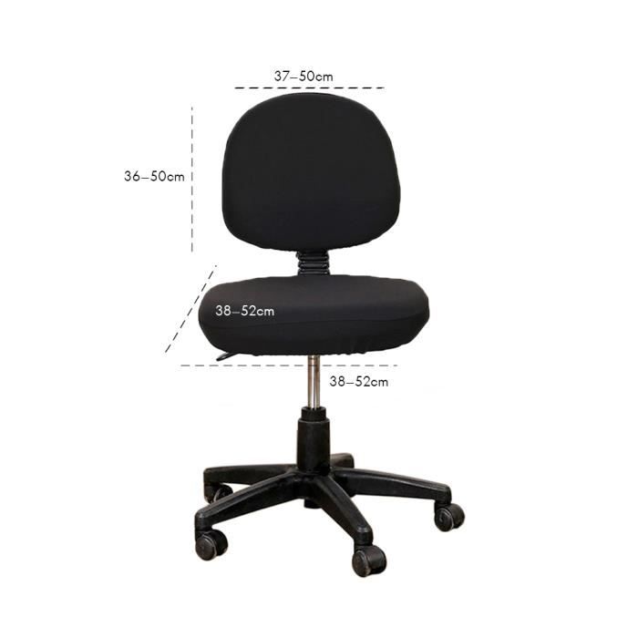 Bureau séparés Housse de Chaise, Fauteuil pivotant Fauteuil Ordin cran Executive tâche Slipcover Internet Barre arBlack Chair Cover