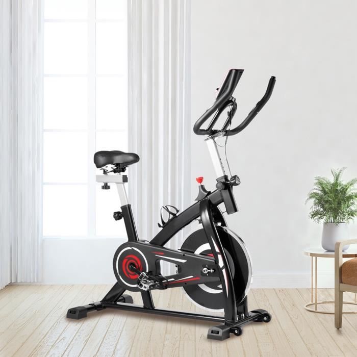 Velo biking spinning interieur Vélo d'appartement Silencieux d'Exercice Cyclisme Stationnaire Maison Entraînement Gym Cardio Rouge