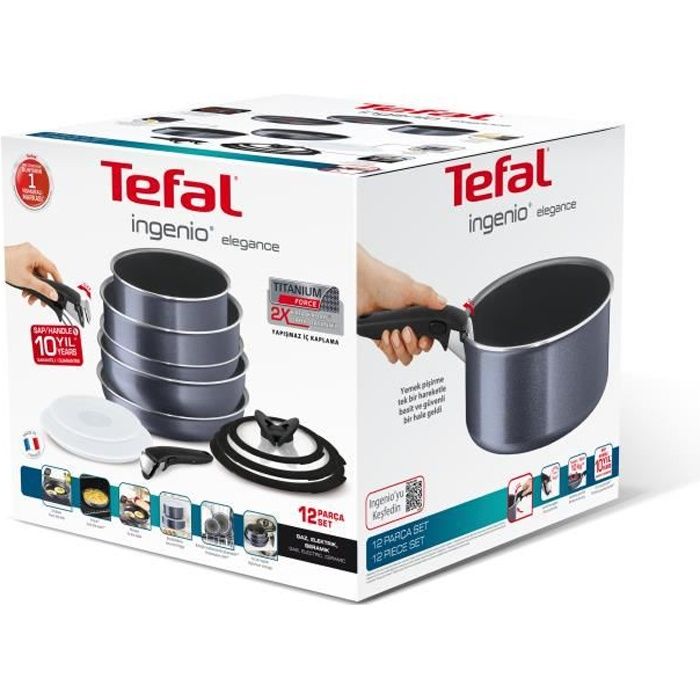 TEFAL INGENIO TITANIUM ELEGANCE SET DE 12 PIÈCES
