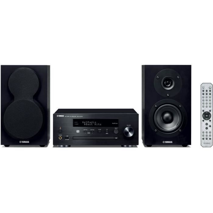 YAMAHA MCR-N470D Noir - Mini-Chaîne CD MP3 USB - Wi-Fi / Bluetooth / AirPlay / MusicCast - Tuner DAB / DAB+ - Design Haut de Gamme