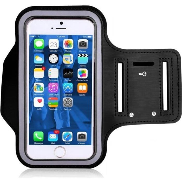 Armband black -Sac de ceinture de Sport universel étanche 6.5 pouces,pochette pour téléphone portable,étui unisexe,brassard pour