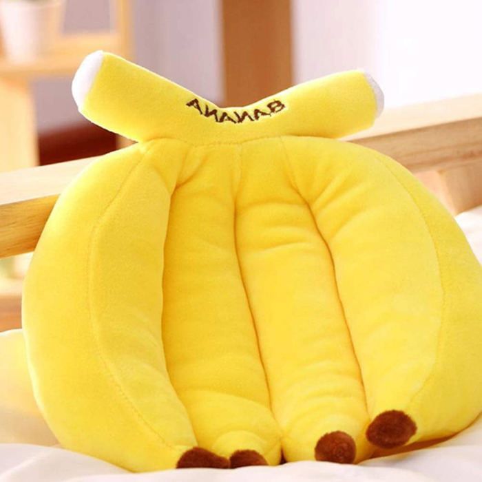 Jouet en Peluche Chat Banane Jouet en Peluche Multifonction Drôle Décompression Mignon Dessin Animé Doux Confortable Animaux en Peluche pour Cadeaux Décoration Maison