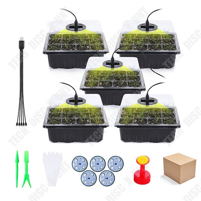 Kit Semis Express Véritable - Pour Potager Intérieur, 4 Paniers + Mèches + Cubes, Compatible Botaneo/Exky
