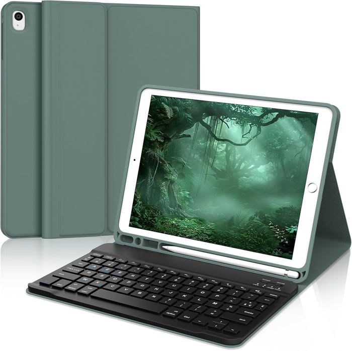 Étui Clavier Bluetooth Pour IPad 10/11e Génération (2022 & 2025) - Clavier Amovible Magnétique, Protection Complète - Gris - 2