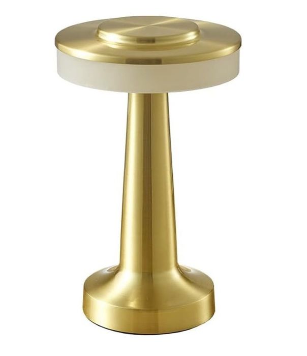 Lampe de Table portative dart de Fer de LED Lampe de Chevet déclat dusb de capteur de Contact (Or)