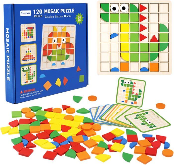 120 pcs de Forme Mosaique Puzzle en Bois avec 20 Cartes Puzzle Enfant 4 5 6 7 Ans Jeux Montessori Jeux Educatif 3 4 5 6 Ans 120 pcs de Forme Mosaique Puzzle en Bois avec 20 Cartes Puzzle Enfant 4 5 6 7 Ans Jeux Montessori Jeux Educatif 3 4 5 6 Ans