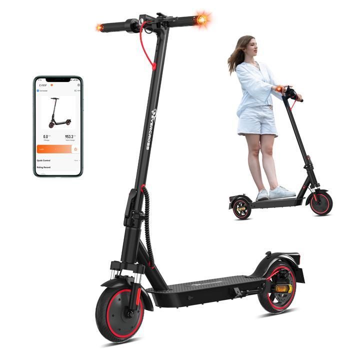 Trottinette Électrique EVERCROSS TECH– Moteur PuissantBluetooth 8.5 Pneus 36V7.8Ah 25-30 km dautonomie Pliable et Pratique
