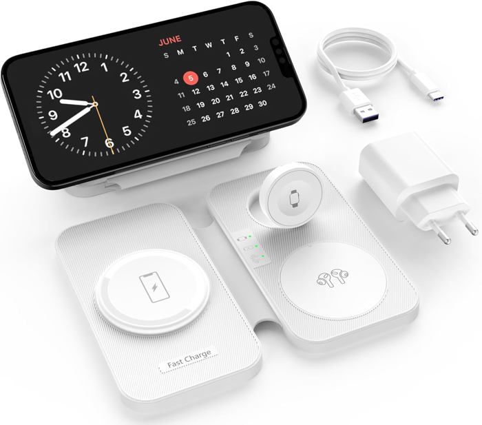 Chargeur sans Fil 3-en-1 Magsafe Chargeur à Induction Pliable 15W