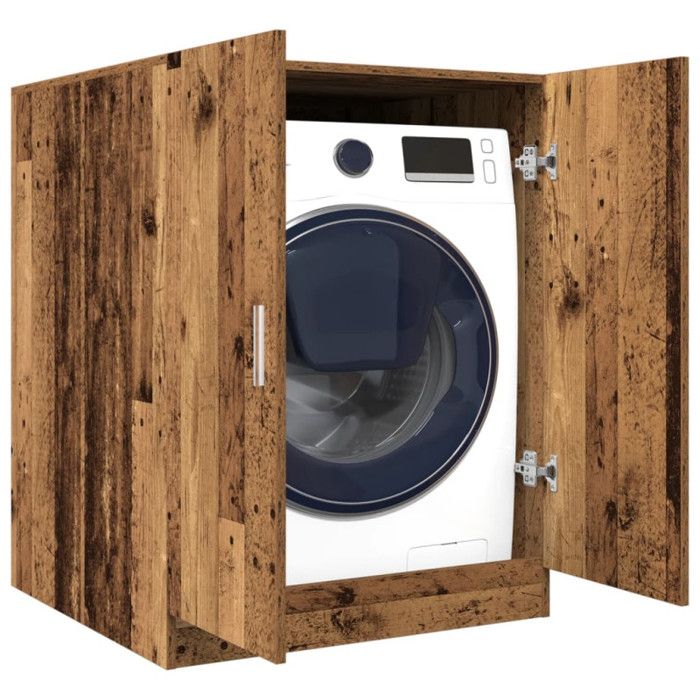 Meuble pour machine à laver vieux bois 705x715x915 cm