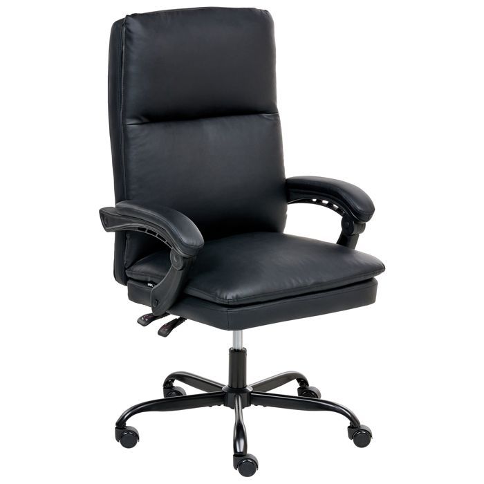 Fauteuil de bureau SERENE Cuir PU Noir Fauteuil de bureau SERENE Cuir PU Noir