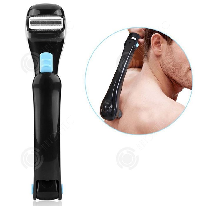 INN Rasoir pour le dos 375x47x7cm Rasoir électrique pliable pour hommes épilateur pour le dos et le corps Utilisation humide et