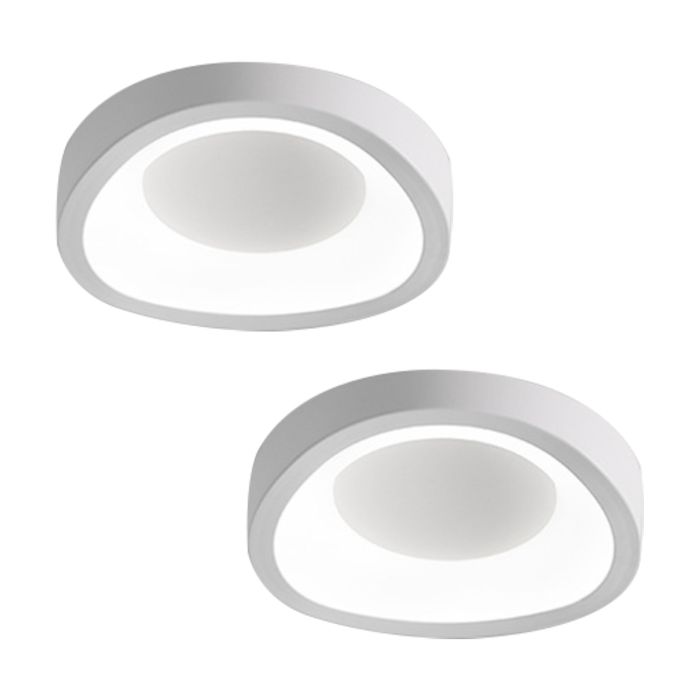 WOTTES Plafonnier LED Style Moderne - 12W Blanc froide IP54 Imperméable Lampe de Plafond Pour Séjour Couloir - 2pcs Blanc Ø20CM