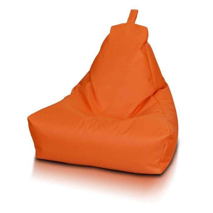 Keiko M pouf fauteuil extérieur imperméable poignée fauteuil relax salon décoration maison orange Ecopuf