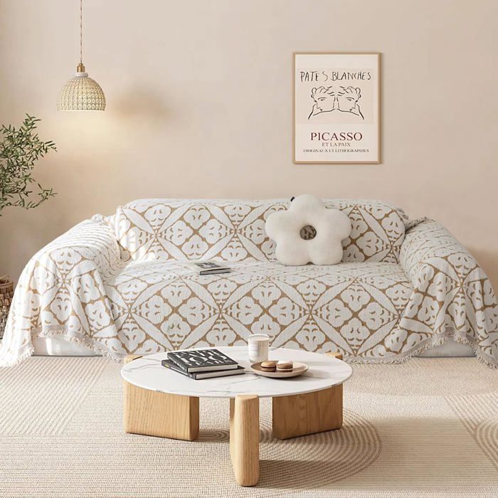 L dangle Protege Canape Protection Canape Chat Chiens Anti Griffe en Chenille AB Face Couvre Canapé Sofa Cover Housse pour Label
