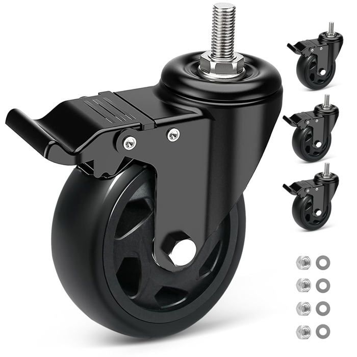 Roulette Charge Lourde Roulette 125MM M10 avec Frein - 4
