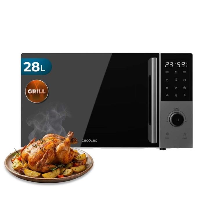 Cecotec Micro-ondes digital avec gril 28 L Proclean 2800. 900 W gril 1200 W convection 2200 W 8 programmes 5 niveaux de puissanc - Cecotec