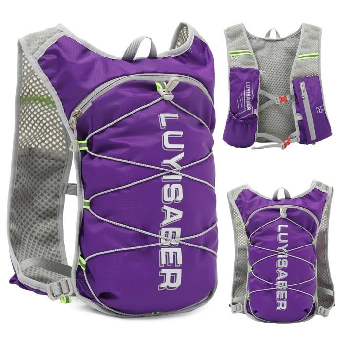 2.5L Sac à Dos Hydratation Sac à Dos de Course Ultraléger Sac à Dos de Vélo Ajustables à Taille Sac à Dos deau avec Design