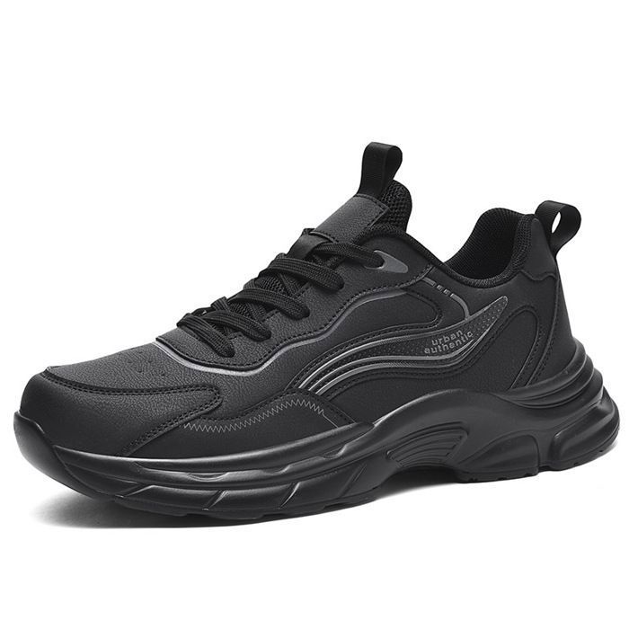 INSFITY Baskets Homme Respirant Sneakers Légères Confortables Antidérapant - Noir