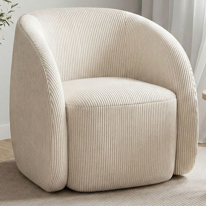 Fauteuil CORI en velours côtelé beige Fauteuil CORI en velours côtelé beige