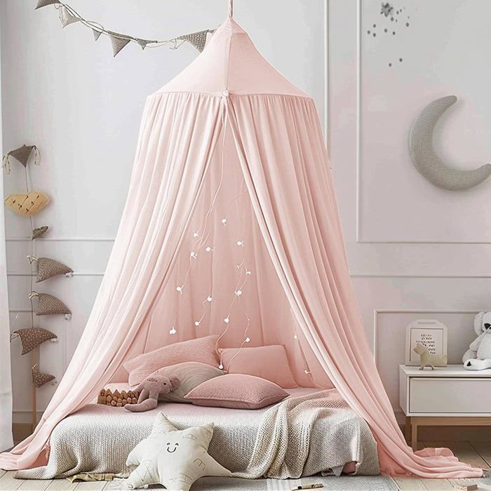 Ciel de lit enfant rose  - Modèle Betthimmel - Moustiquaire et baldaquin combinés