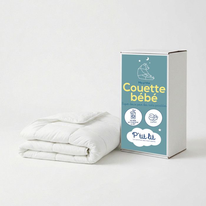 Ptit Lit - Couette Bébé 100x140 cm - Microfibre Douce et Légère - Oeko-Tex Ptit Lit - Couette Bébé 100x140 cm - Microfibre Douce et Légère - Oeko-Tex