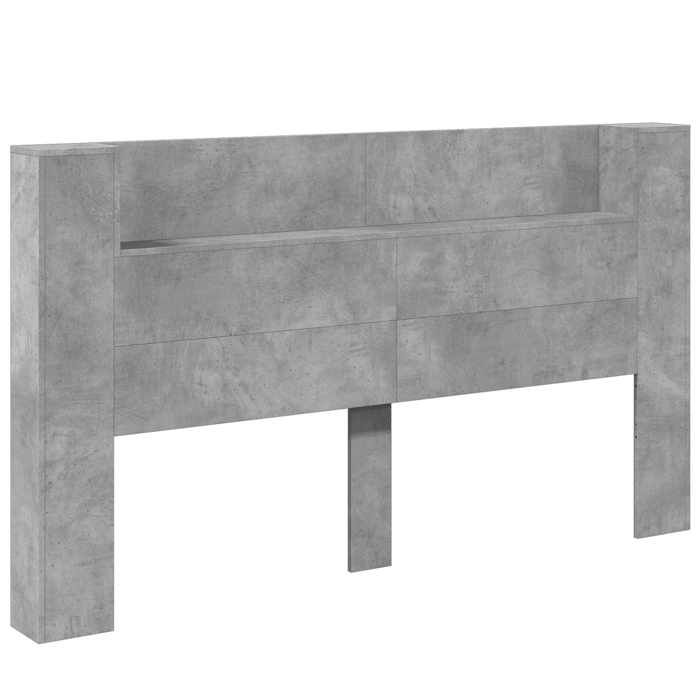 NEW Tête de lit Gris béton 180 x 16 5 x 103 5 cm Bois dingénierie aspect contemporain_44983
