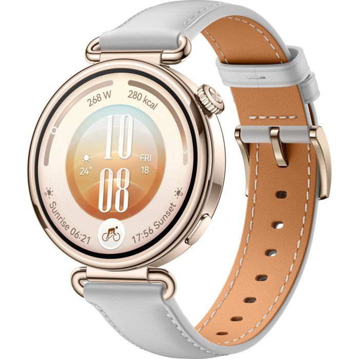 Montre connectée Huawei Watch GT 7 41 mm Bluetooth acier inoxydable doré avec bracelet en cuir composite - vue 10