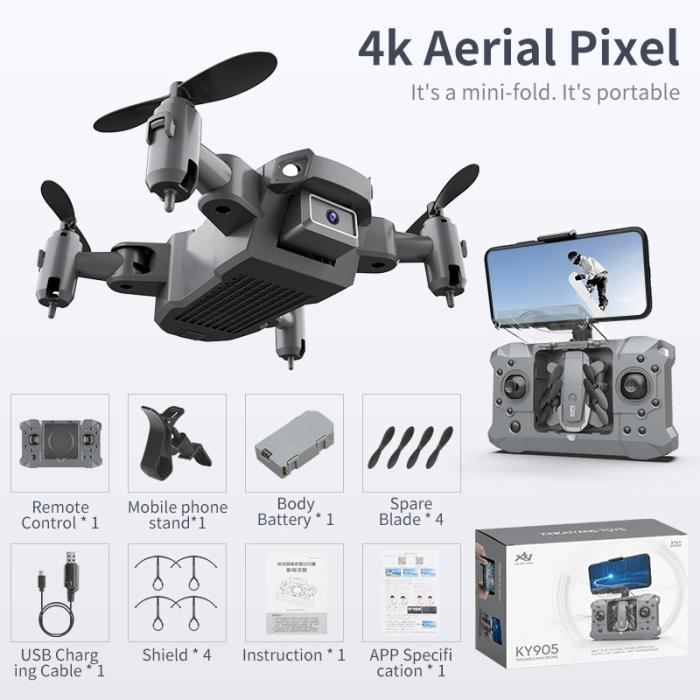 Holy Stone HS440D Drones pour adultes avec caméra 4K, drone GPS pliable