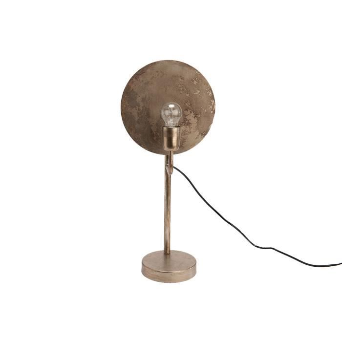 Lampe à poser - AMADEUS - Lune Taupe - Métal - 40W - Design Contemporain
